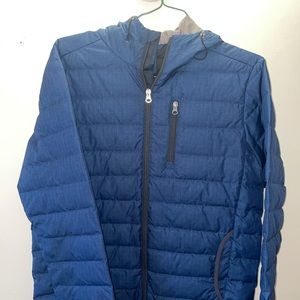 Prana Down Jacket Hooded - Men’s Medium - Navy Blue